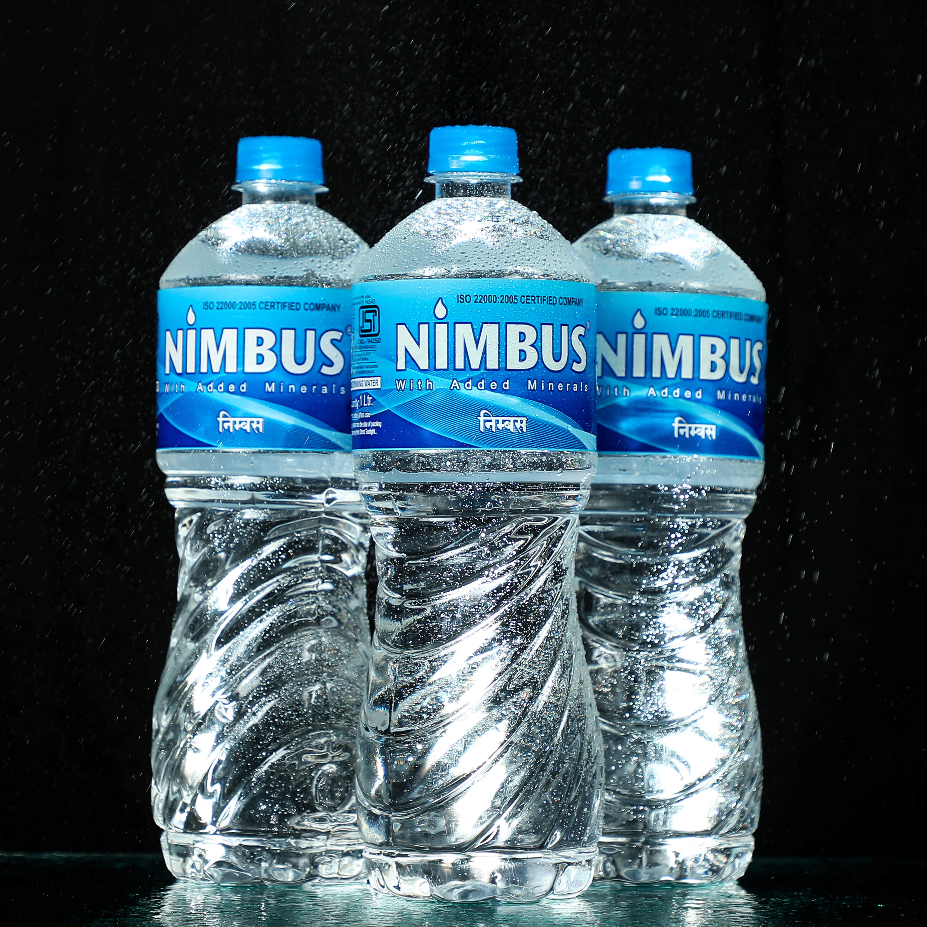 Nimbus water bottles in 250 ml, 500 ml and 1 litre sizes