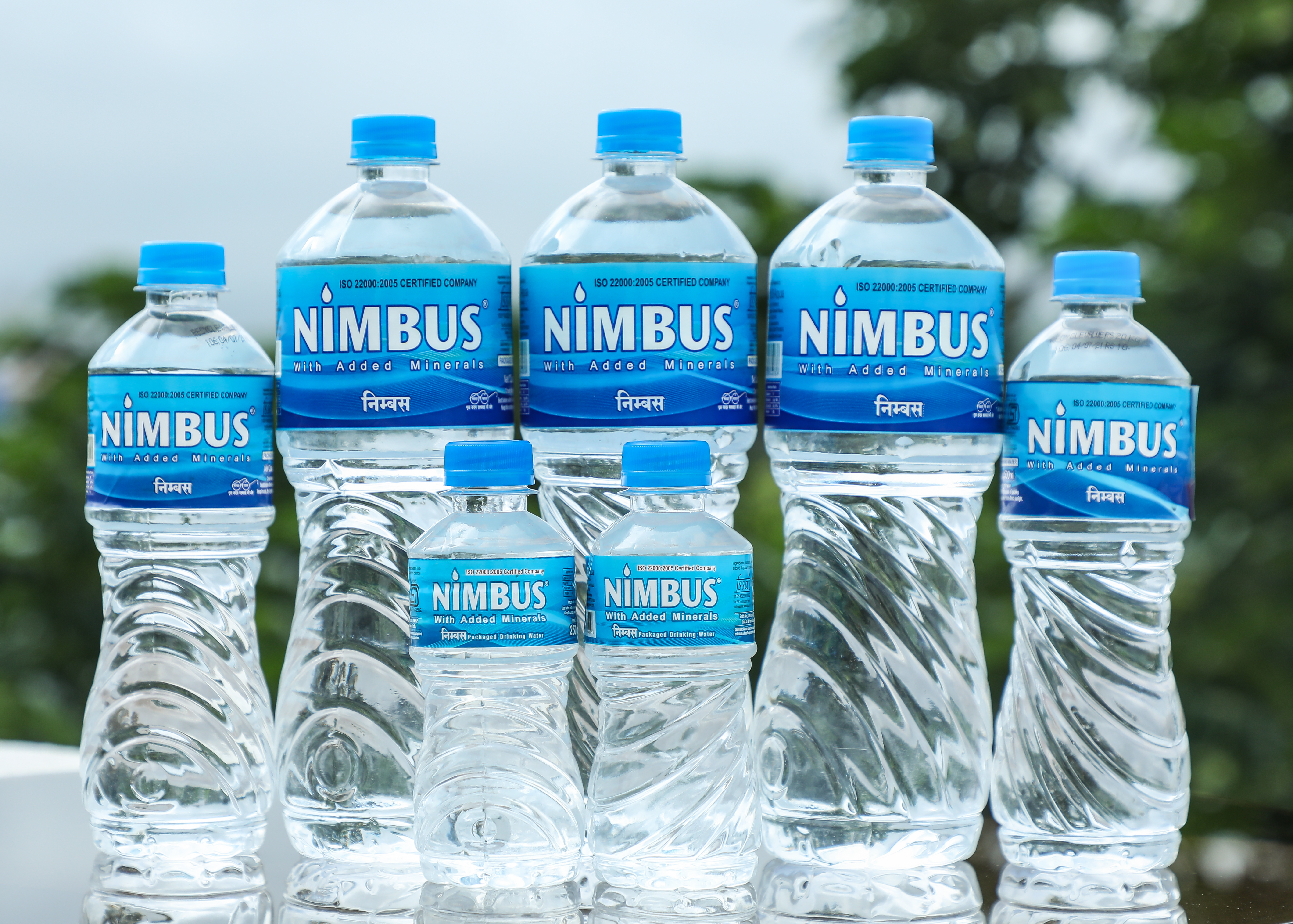 Nimbus packaged drinking water product lineup
